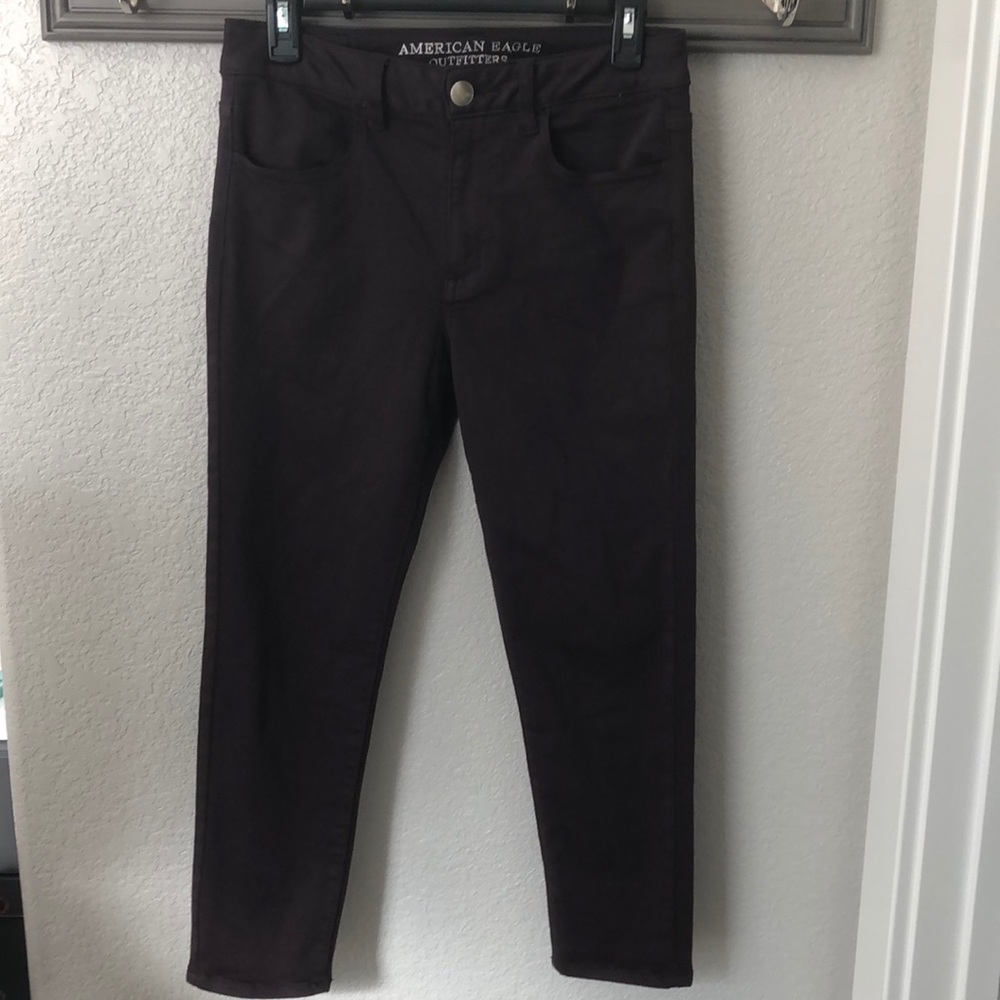 EUC American Eagle Eggplant Super Stretch Jeans